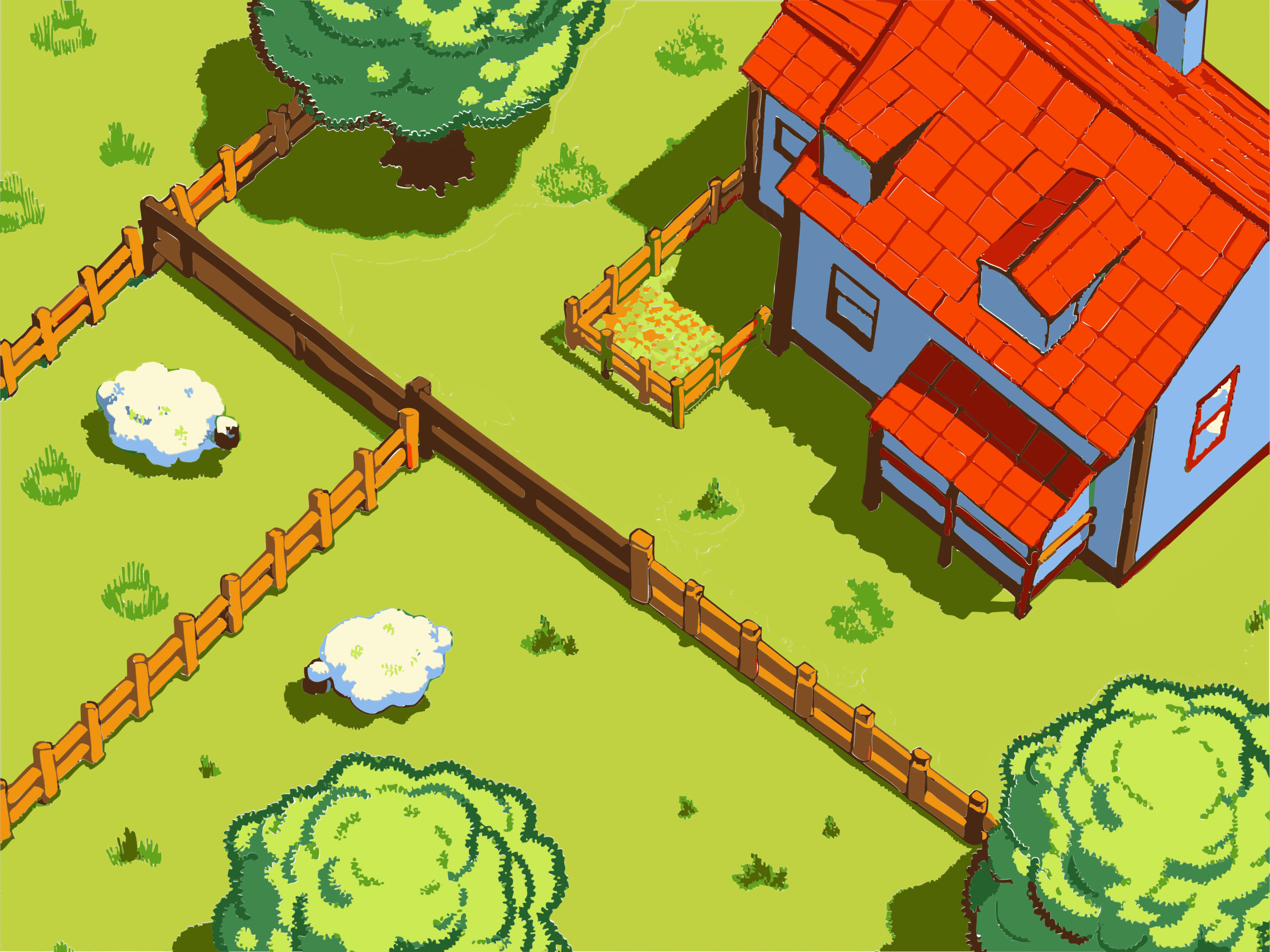 a farm illustration