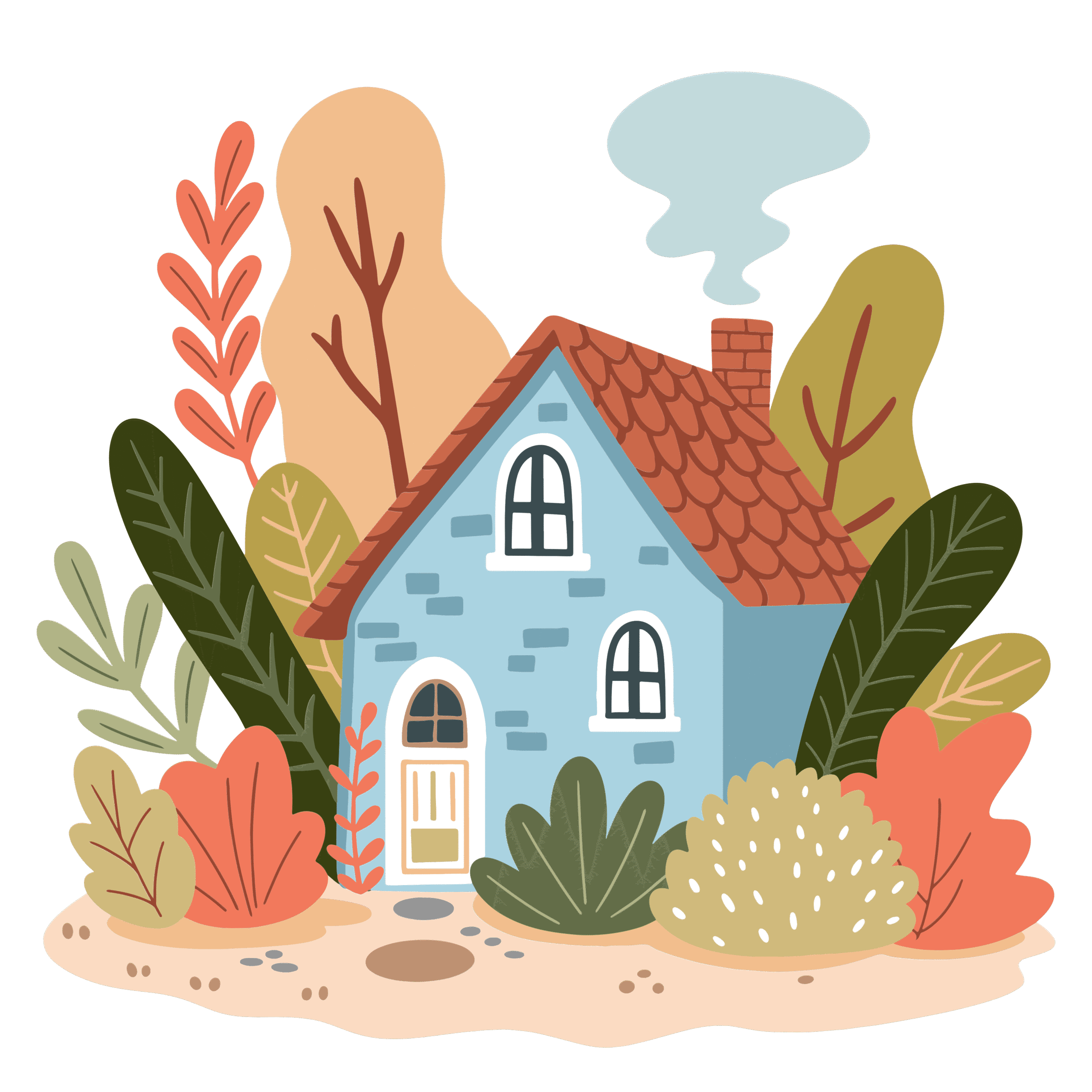 illustration on an house