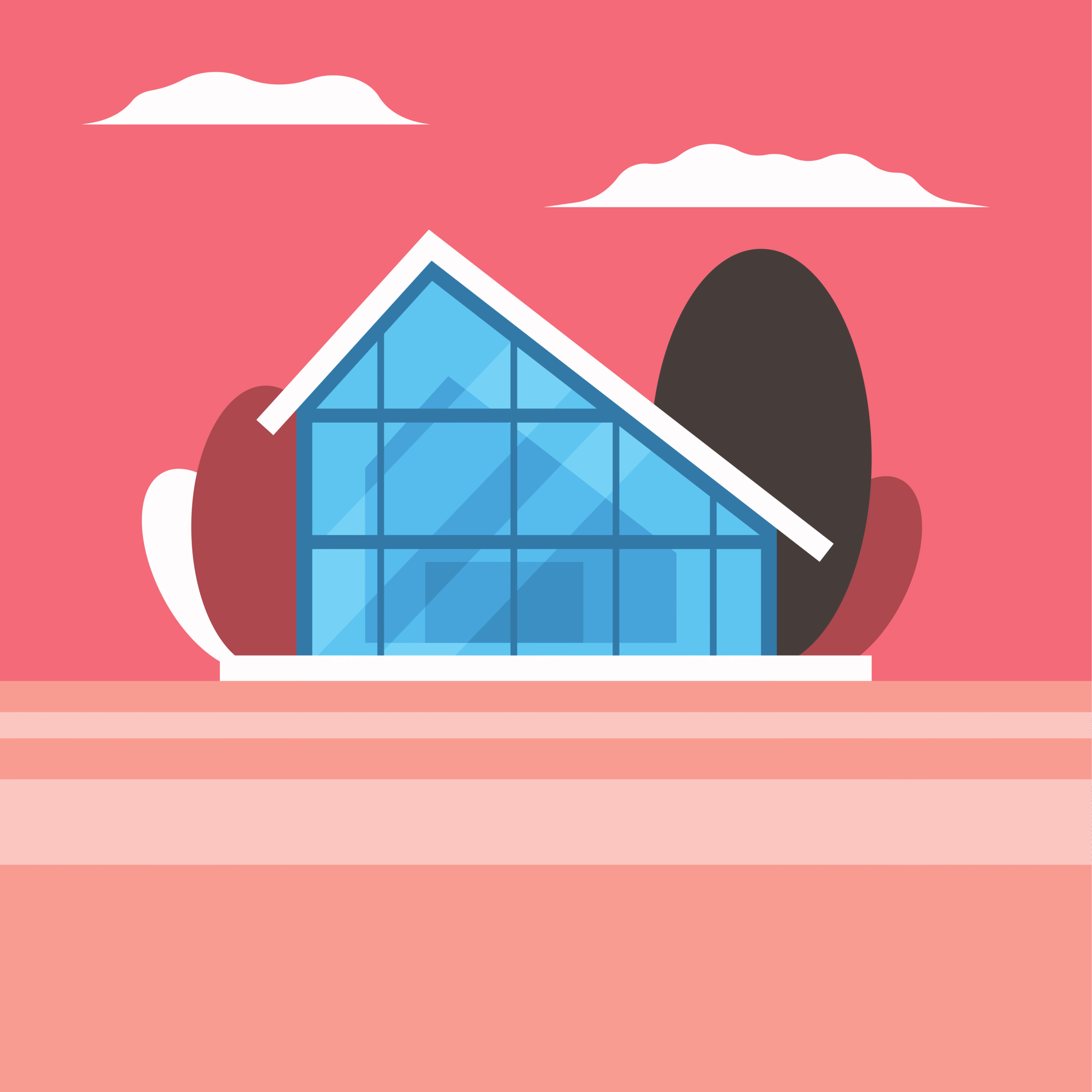 an illustration of an expensive house
